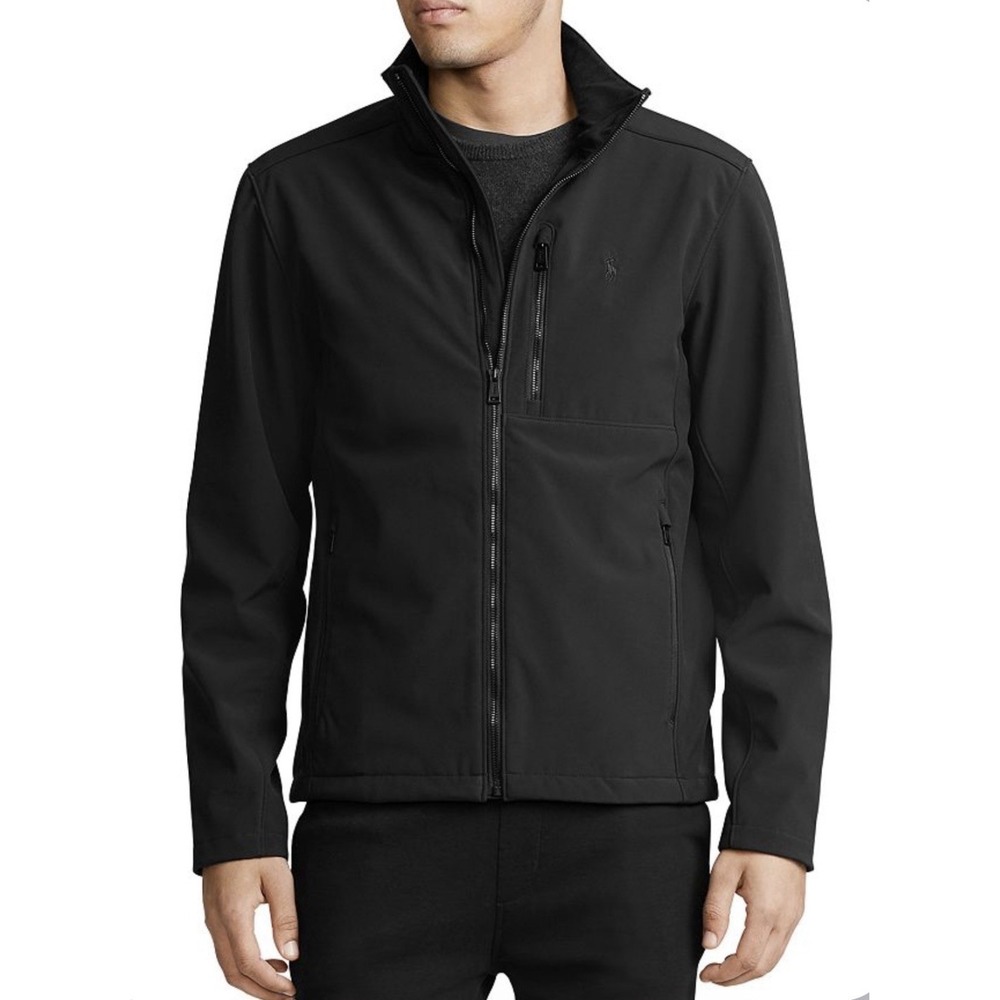 Polo Ralph Lauren Softshell Jacket XL Black Gorpcore Blokecore Outdoor Techwear